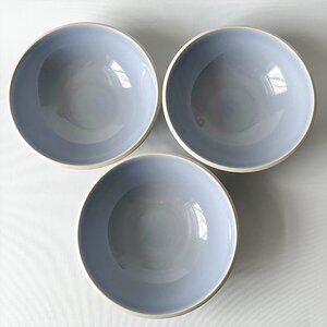 Set of 3 Denby "Edge Blue" 7" Stoneware Bowls